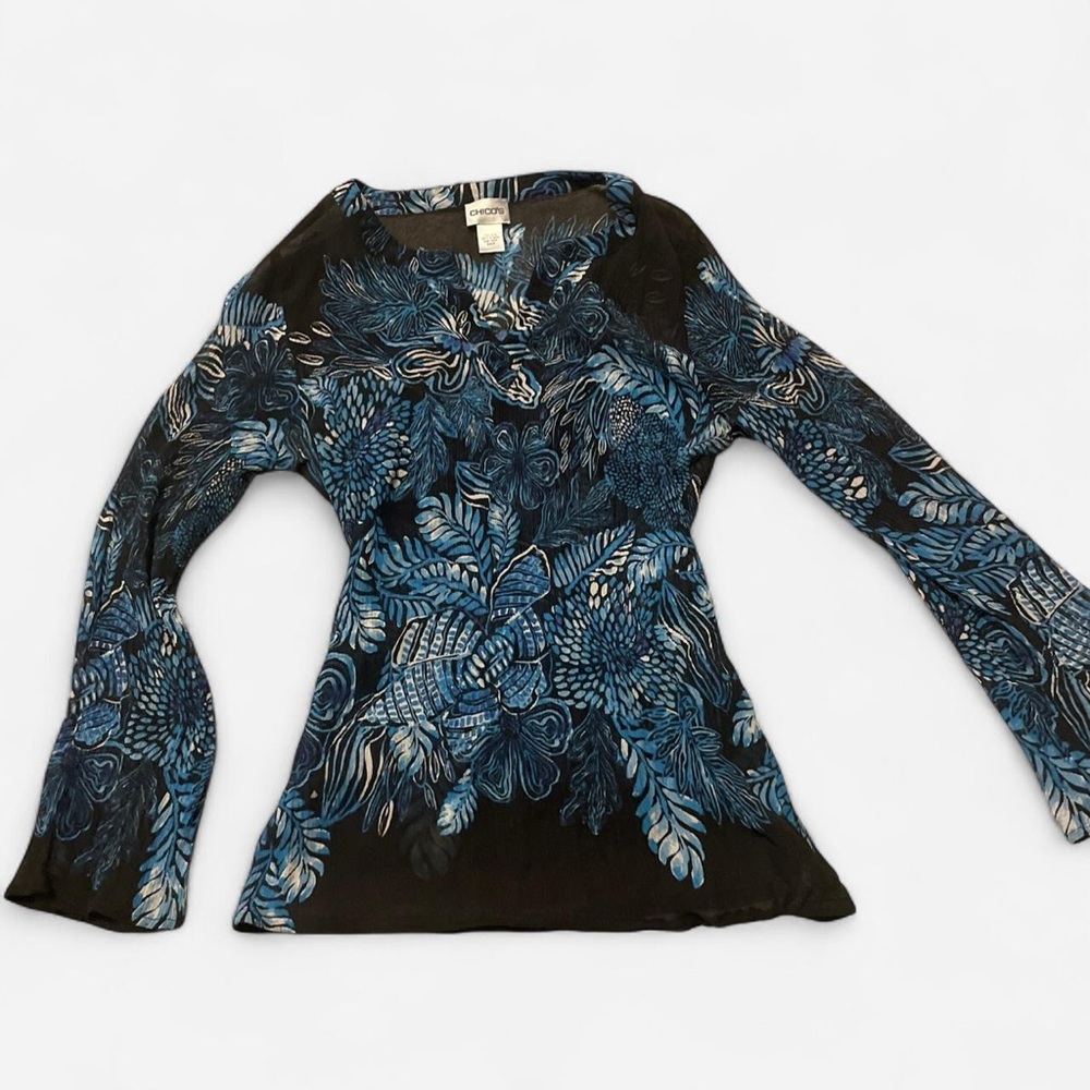 Floral Blue Women's Top